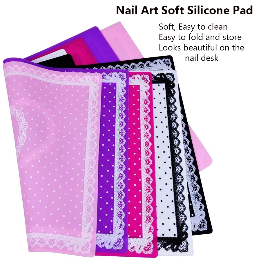 Wrist Rest Gel - シリコンマット、シリコンリストパッド、ネイルアート用滑り止めテーブルマット、レジンクラフト、アートペイントデスクプロテクター
