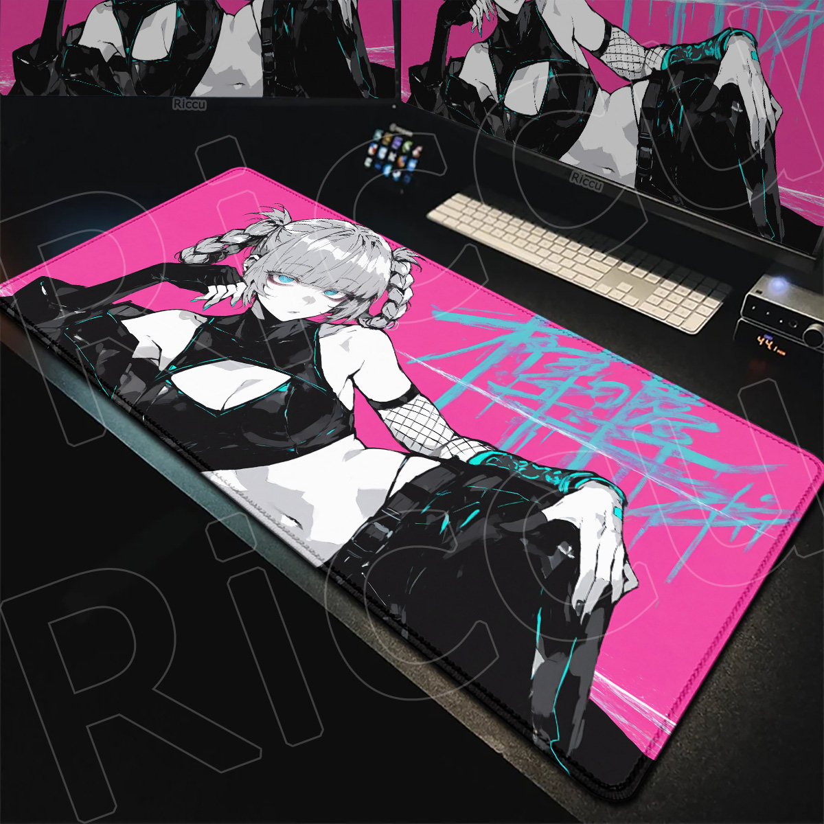 Laptop Accessories Productivity - XXL マンガラップトップキーボードマット PC ラバーアクセサリーアニメコールオブザナイトマウスパッドかわいいナナクサナズナ大型デスクトップカーペット