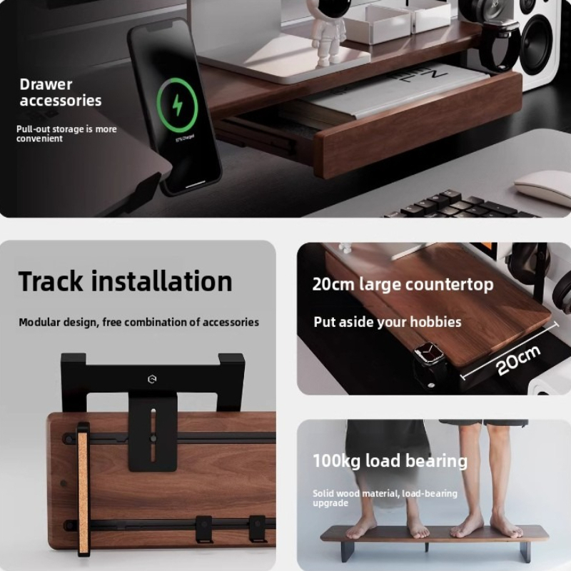 Laptop Accessories Productivity - Z3 Pro アクセサリーモニター メタル収納ボックス モジュラーコンピューターデスクパーティショントレイ 人間工学に基づいたデスクトップオーガナイザー