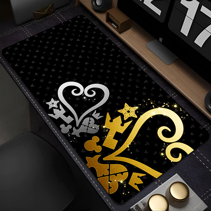 Laptop Accessories Productivity - 黒と白のアニメデスクトップマットオフィス PC ゲームアクセサリーキーボードマウスパッドラップトップ K-キングダムハーツマウスパッドゲーマーカーペット