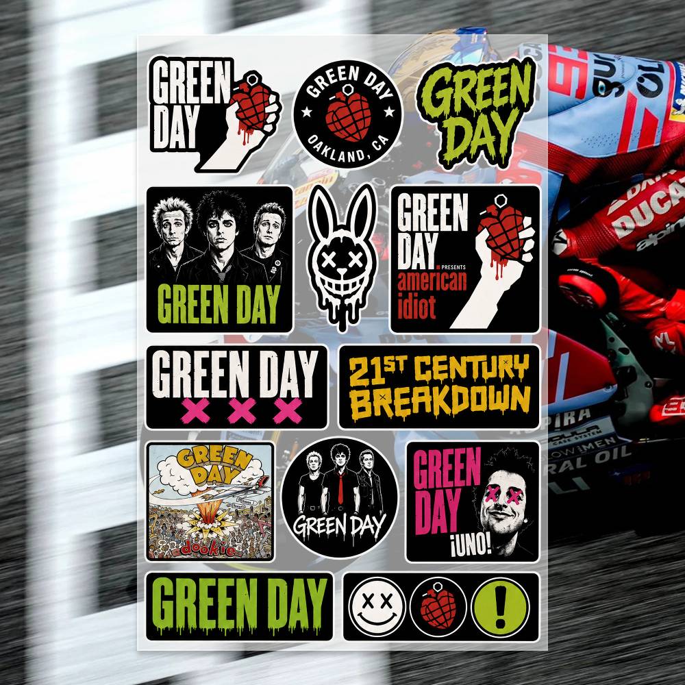 Laptop Accessories Wallpaper - G-Green Day ステッカー モトステッカー 自動車ボディバンパー ウィンドウ