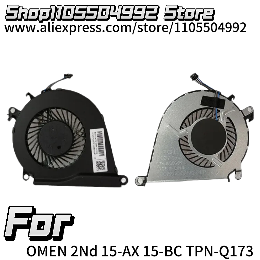 Accessories For New Laptop - オリジナルの新しいノートパソコン用スペアパーツ、OMEN 2nd 15-AX 15-BC TPN-Q173用CPU冷却ファン、ノートパソコンクーラー交換用アクセサリー