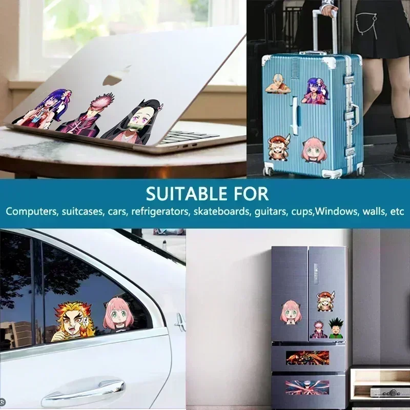 女性のための3Dデザインの防水ステッカー,漫画のキャラクター - Laptop Accessories Wallpaper のレビューと価格