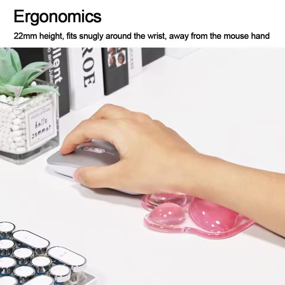 かわいいゲーミングマウスパッドリストレスト透明猫マット足足手 - Wrist Rest Gel のレビューと価格