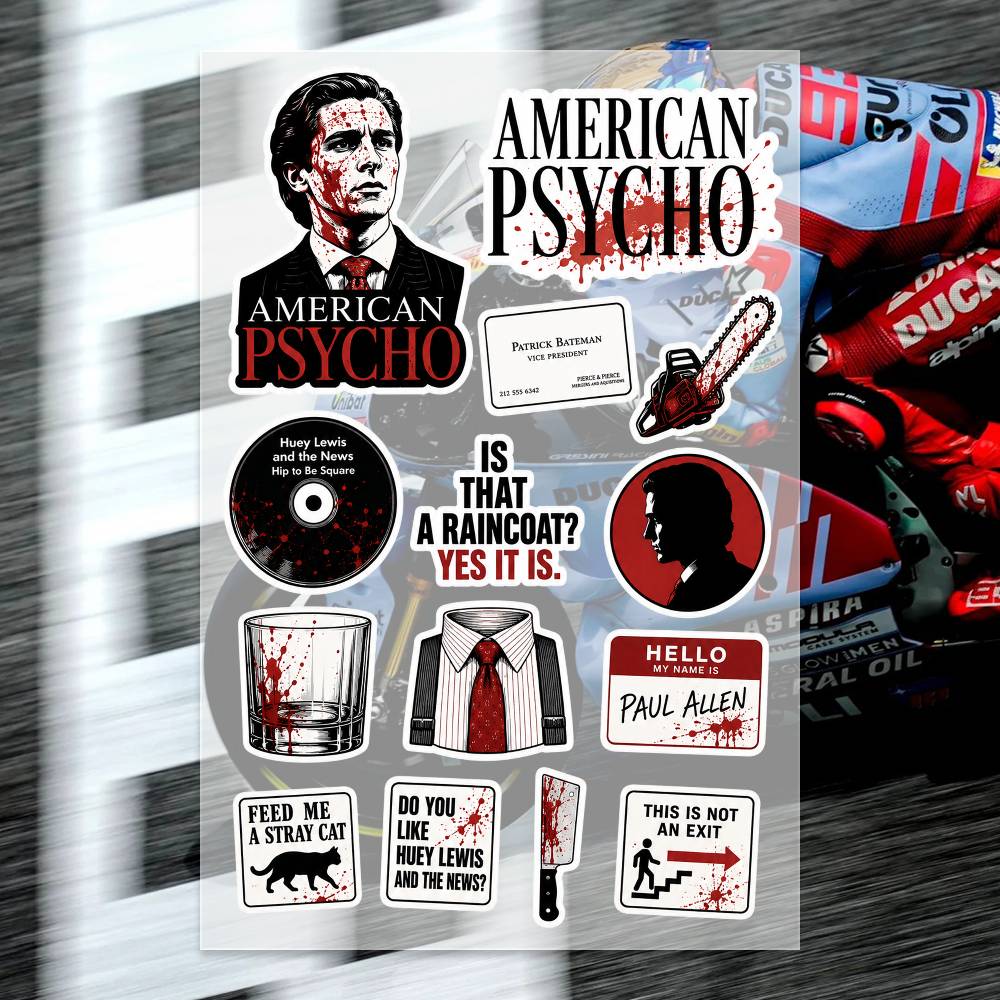 A-merican P-sycho ステッカー モトステッカ - Laptop Accessories Wallpaper のレビューと価格
