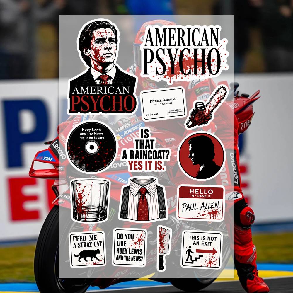A-merican P-sycho ステッカー モトステッカ - Laptop Accessories Wallpaper のレビューと価格
