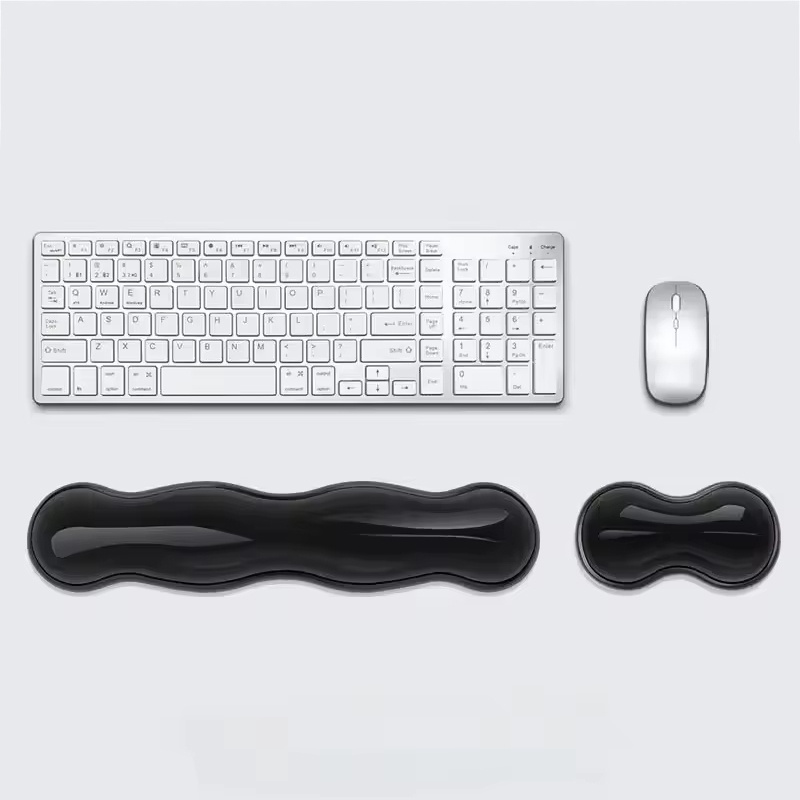 透明マウスパッドとリストサポート滑り止め透明ベースオフィスホ - Wrist Rest Gel のレビューと価格
