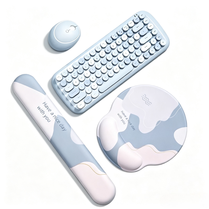 シリコーンマウスパッドキーボードリストレストセット付き滑り止 - Wrist Rest Gel のレビューと価格
