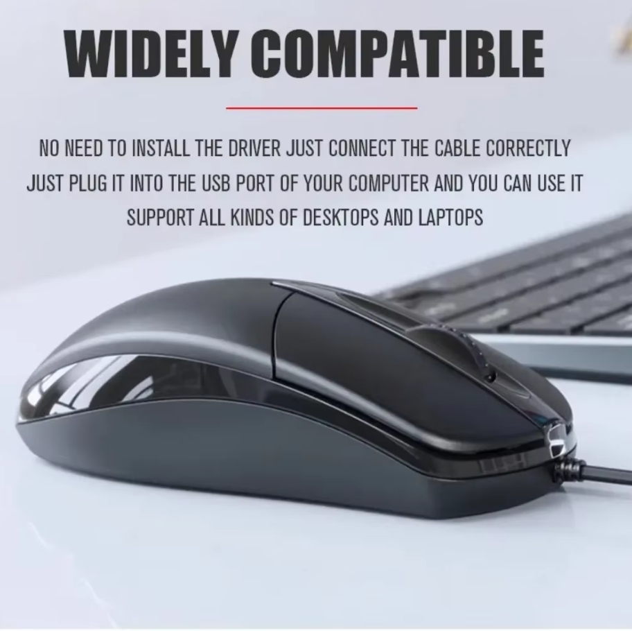 USB 光学式有線マウスラップトップホームオフィスマウスアン - Laptop Accessories Productivity のレビューと価格