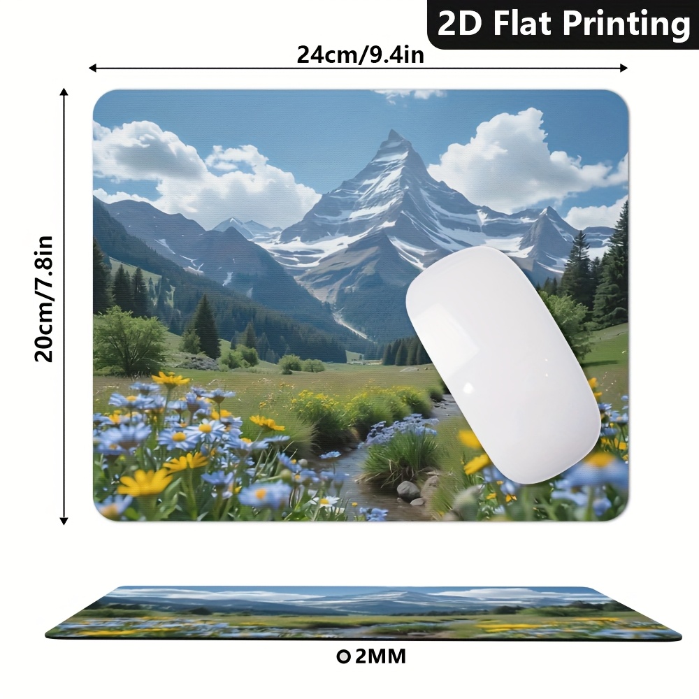 ゲーミングオフィスノンスリップマウスパッド風光明媚な山の花の - Laptop Accessories Productivity のレビューと価格