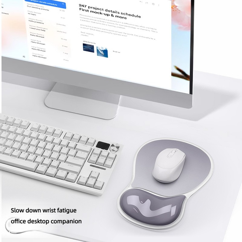 グラデーションカラーマウスパッド 滑り止めリストサポート 人 - Wrist Rest Gel のレビューと価格