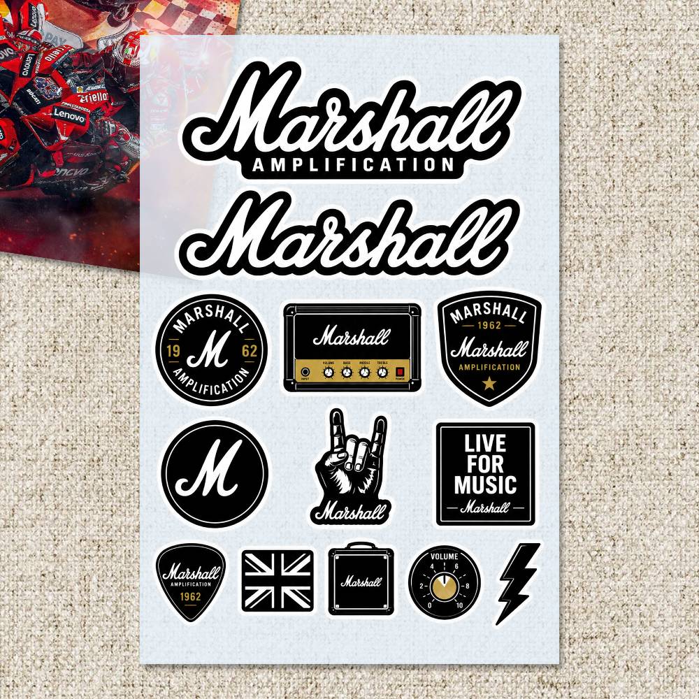 マーシャルステッカー モトステッカー 車体バンパー ウィンド - Laptop Accessories Wallpaper のレビューと価格