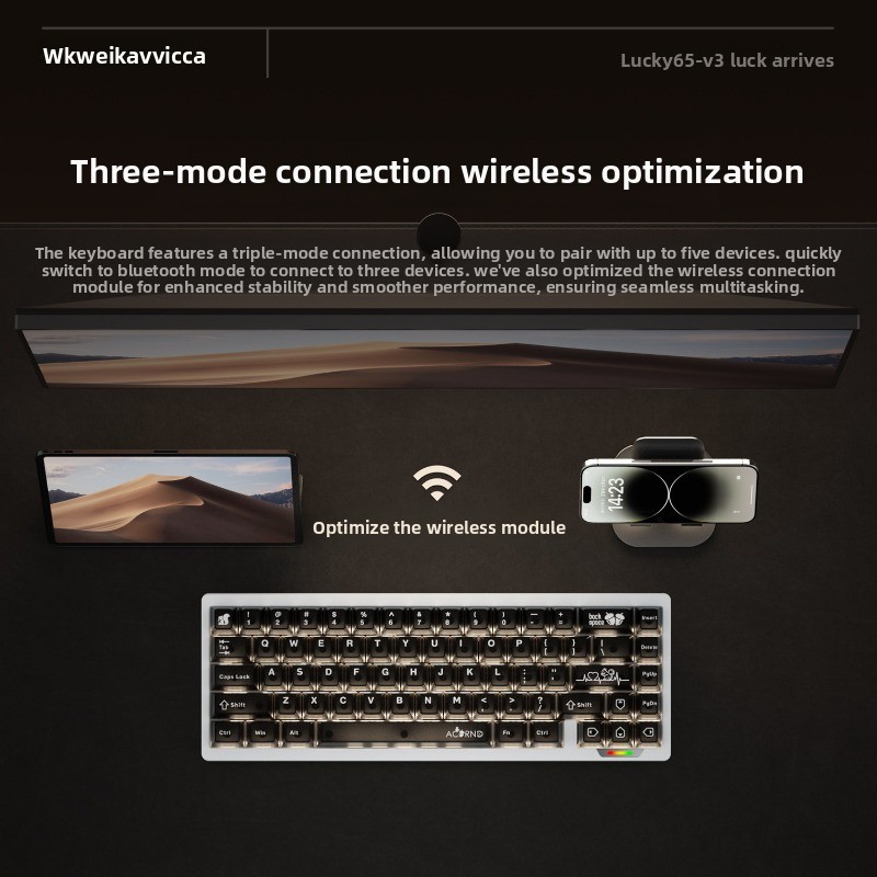 WEIKAV Lucky65 V3 アルミニウム合金メカニカ - Laptop Accessories Productivity のレビューと価格